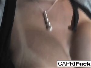 Capri Cavanni play with her moist muff